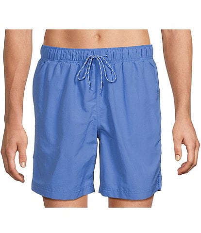 Roundtree & Yorke Aqua-Charter 7" Solid Swim Trunks