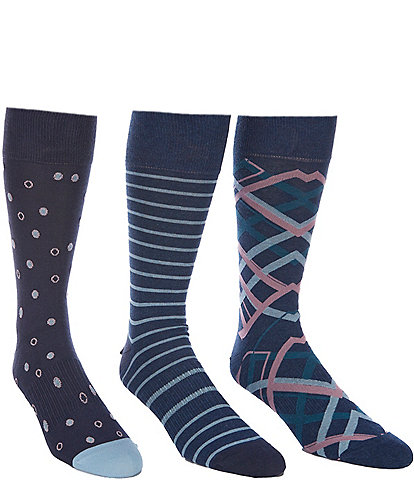 Roundtree & Yorke Assorted Patterned Socks 3-Pack