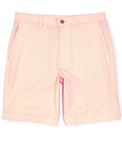Roundtree & Yorke Big & Tall Flat Front Washed 9#double; and 11#double; Inseam Chino Shorts
