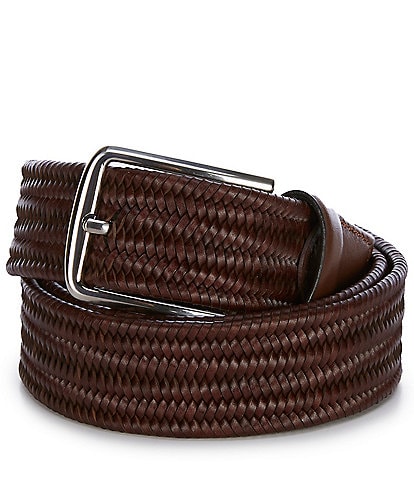 Roundtree & Yorke Big & Tall Braided Easy Stretch Bonded Leather Dress Belt