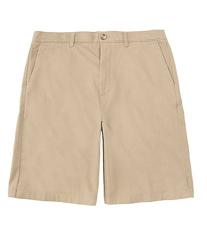 Roundtree & Yorke Big & Tall Casuals Classic Fit Flat Front Washed Chino 9" And 11" Inseam Shorts