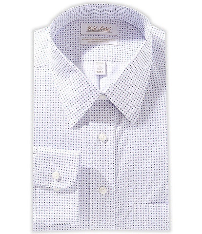 Roundtree & Yorke Big & Tall Classic Fit Point Collar Diamond Print Dress Shirt