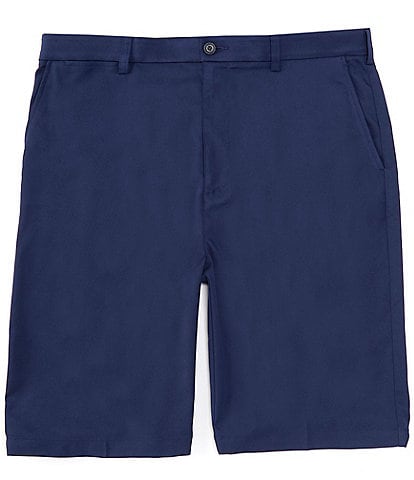 Roundtree & Yorke Big Tall Flat Front Washed 9#double; and 11#double;  Inseam Chino Shorts