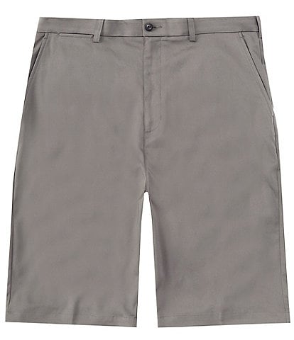 Roundtree & Yorke Big & Tall Flat Front Performance 9#double; and 11#double; Inseam Shorts