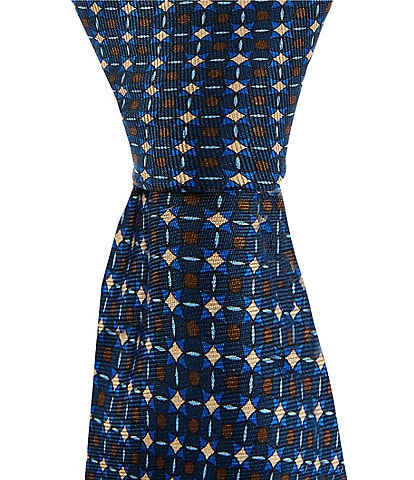 Roundtree & Yorke Big & Tall Leif Overlap Printed Tie