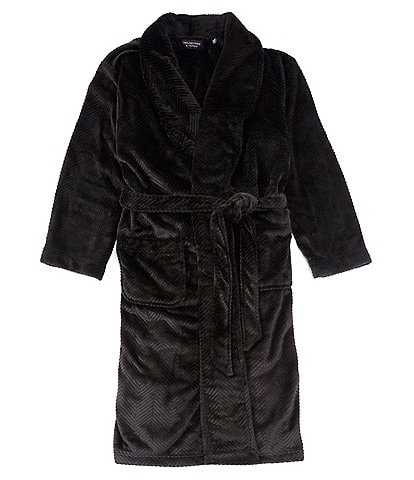 Roundtree & Yorke Big & Tall Long-Sleeve Solid Plush Robe