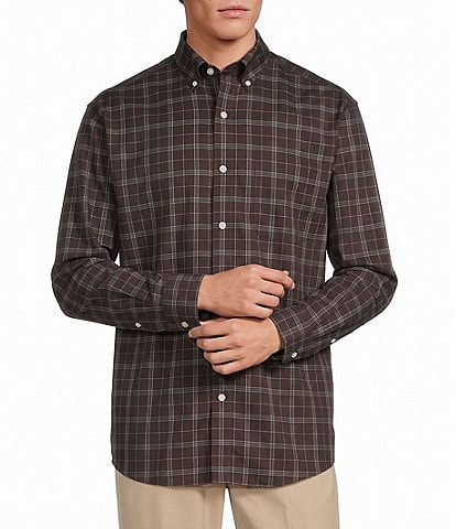 Roundtree & Yorke Big & Tall Medium Plaid Twill Sport Shirt
