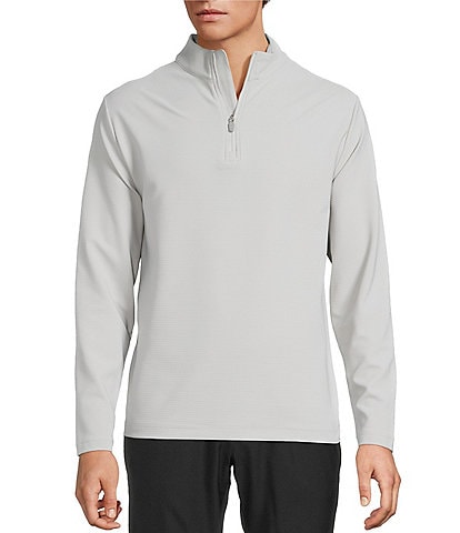 Roundtree & Yorke Big & Tall Performance Long Sleeve Performance Solid Quarter Zip Pullover