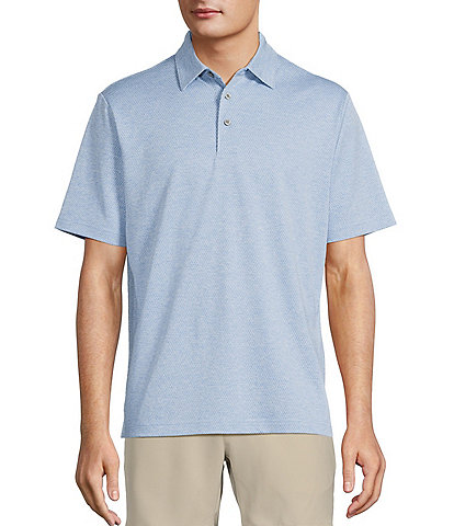 Roundtree & Yorke Big & Tall Performance Short Sleeve Solid Textured Polo Shirt