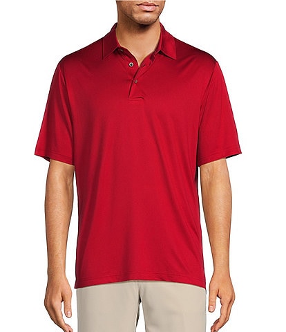 Roundtree & Yorke Big & Tall Performance Short Sleeve Solid Textured Polo Shirt