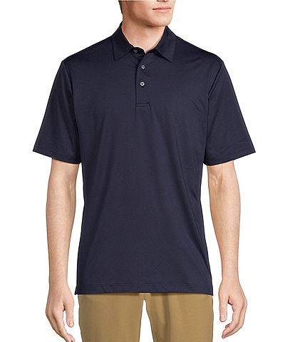 Roundtree & Yorke Big & Tall Performance Short Sleeve Solid Textured Polo Shirt
