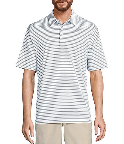 Roundtree & Yorke Big & Tall Performance Short Sleeve Stripe Polo Shirt
