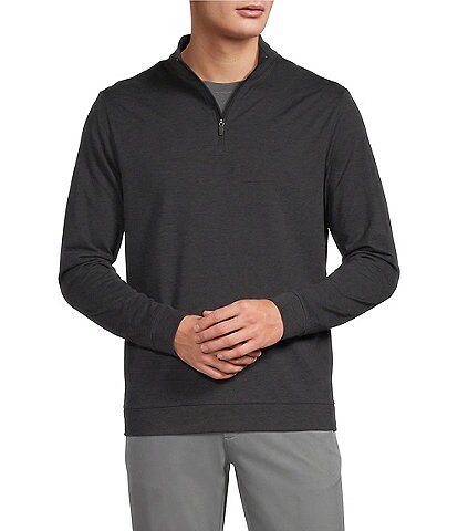 Roundtree & Yorke Big & Tall Performance Solid Quarter Zip Pullover