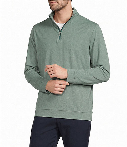Roundtree & Yorke Big & Tall Performance Solid Quarter Zip Pullover