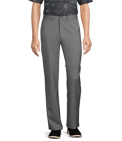 Roundtree & Yorke Big & Tall Performance Stewart Classic Fit Flat Front Solid Pants