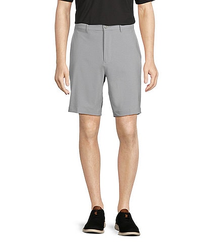 Roundtree & Yorke Big & Tall Performance Stretch Fabric Classic Fit Flat Front 9#double; And 11#double; Heathered Shorts