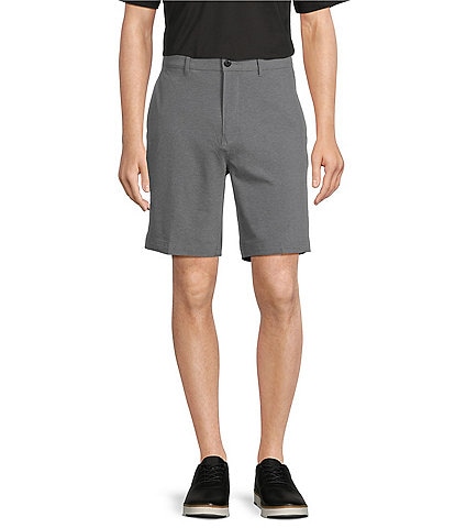 Roundtree & Yorke Big & Tall Performance Stretch Fabric Classic Fit Flat Front 9#double; And 11#double; Heathered Shorts
