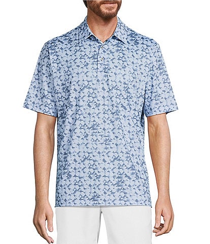 Roundtree & Yorke Big & Tall Performance Triangle Printed Polo Shirt
