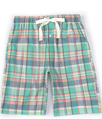 Roundtree & Yorke Big & Tall Plaid Woven 9#double; Inseam Lounge Shorts