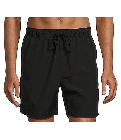 Roundtree & Yorke Big & Tall Portside Solid 6#double; and 8#double; Inseam Swim Trunks