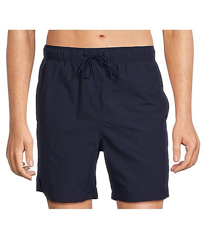Roundtree & Yorke Big & Tall Portside Solid 6#double; and 8#double; Inseam Swim Trunks