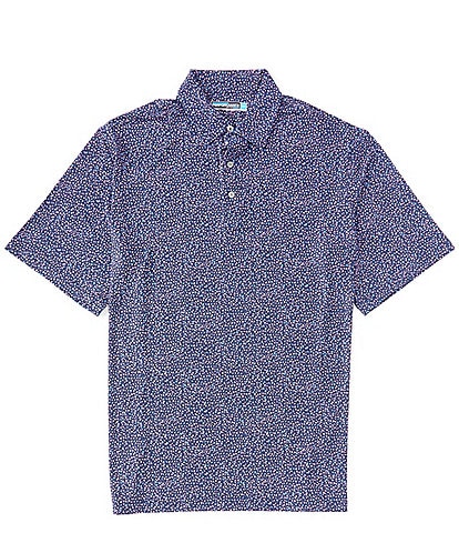 Roundtree & Yorke Big & Tall Short Sleeve Performance Mini Floral Printed Polo