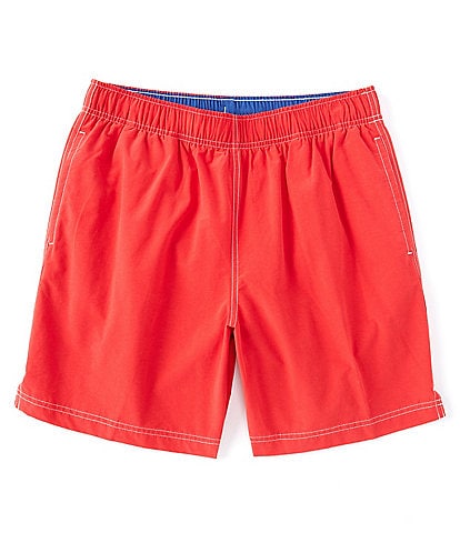 Roundtree & Yorke Big & Tall Solid 7#double; and 9#double; Inseam Swim Trunks