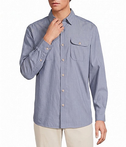 Roundtree & Yorke Big & Tall Solid Textured Sport Shirt