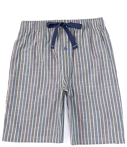 Roundtree & Yorke Big & Tall Striped Woven 9#double; Inseam Lounge Shorts