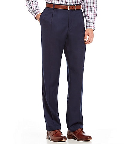 Roundtree & Yorke Big & Tall TravelSmart Ultimate Comfort Classic Fit Pleat Front Non-Iron Twill Dress Pants
