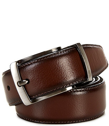 Roundtree & Yorke Black to Brown Reversible Full Grain Leather Belt