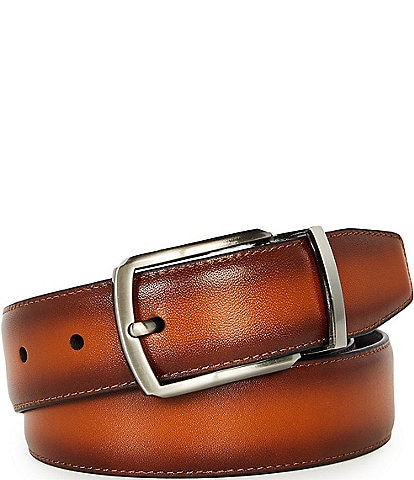 Roundtree & Yorke Black to Luggage Reversible Full Grain Leather Belt