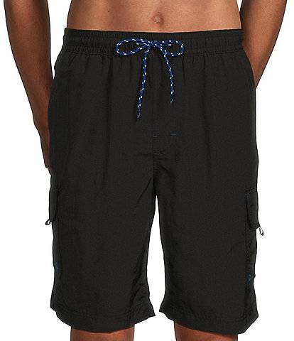 Roundtree & Yorke Boardwalk Cargo 9" Solid Swim Trunk