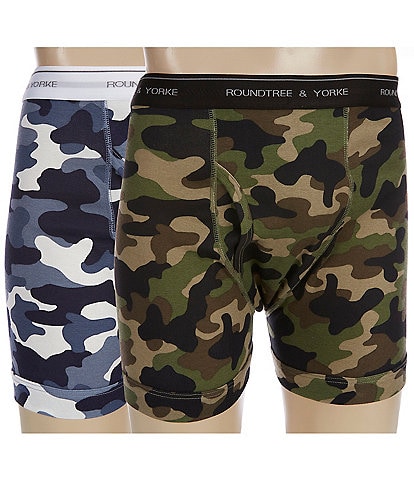 Roundtree & Yorke Camouflage Printed Boxer Briefs 2-Pack