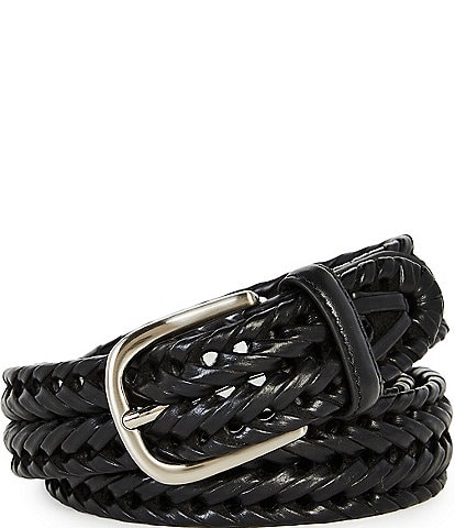 Roundtree & Yorke Braided Bonded Leather Belt