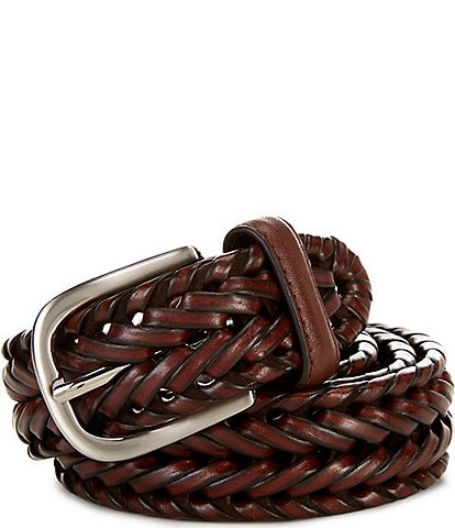 Roundtree & Yorke Braided Bonded Leather Belt