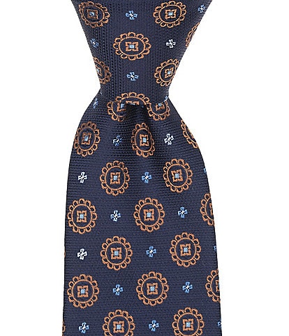 Roundtree & Yorke Bruce Medallion Traditional Silk Blend Tie