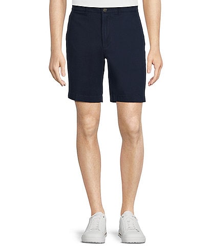 Roundtree & Yorke Casual Flat Front 9#double; Washed Chino Shorts