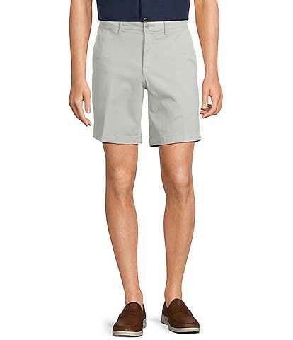 Roundtree & Yorke Casual Straight Fit Flat Front Tech Pocket Printed 9" Inseam Shorts