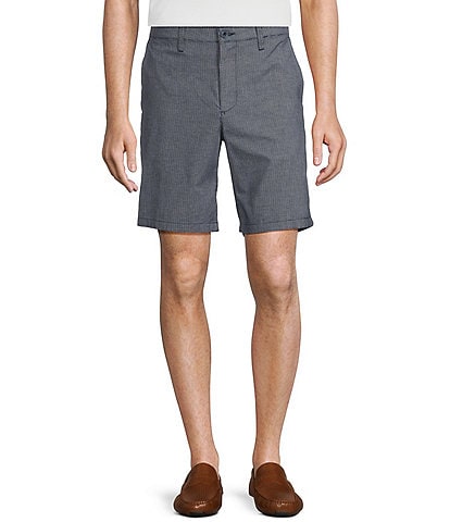 Roundtree & Yorke Casuals Flat Front Straight Fit Jacquard 9#double; Inseam Shorts