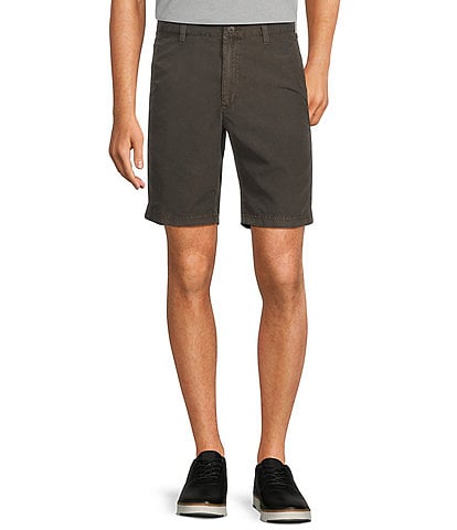Roundtree & Yorke Casuals Flat Front Straight Fit Tech Pocket 9#double; Inseam Shorts