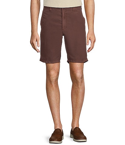 Roundtree & Yorke Casuals Flat Front Straight Fit Tech Pocket 9#double; Inseam Shorts