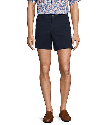 Roundtree & Yorke Casuals Straight Fit Flat Front Washed 5#double; Chino Shorts