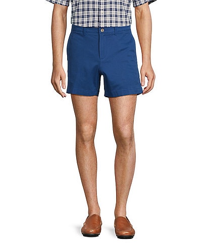 Roundtree & Yorke Casuals Straight Fit Flat Front Washed 5#double; Chino Shorts