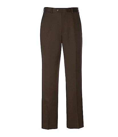 Roundtree & Yorke TravelSmart Non-Iron Ultimate Comfort Microfiber Flat-Front Dress Pants