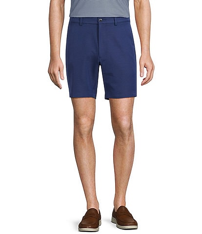 Roundtree & Yorke Classic Flat Front Performance Space Dye 8#double; Pull On Shorts
