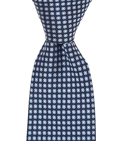 Roundtree & Yorke Emanuel Neat Traditional Silk Blend Tie
