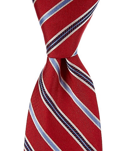 Roundtree & Yorke Fancy Stripe 3 1/8" Woven Silk Tie