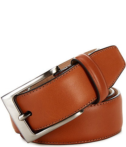 Roundtree & Yorke Feathered Edge Leather Belt