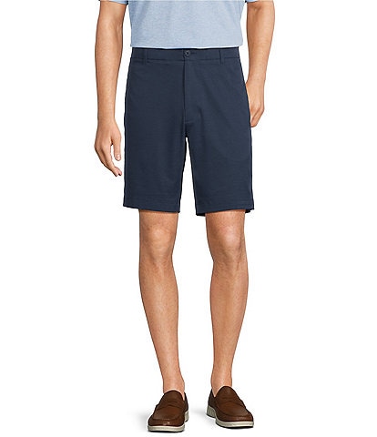 Roundtree & Yorke Flat Front 9" Performance Dobby Shorts